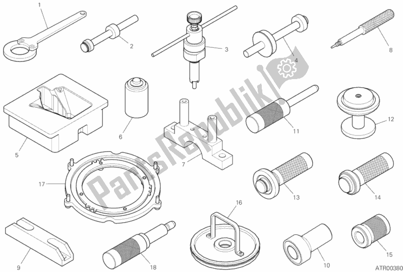 Todas las partes para 01c - Herramientas De Servicio De Taller (motor) de Ducati Superbike Superleggera V4 USA 998 2020